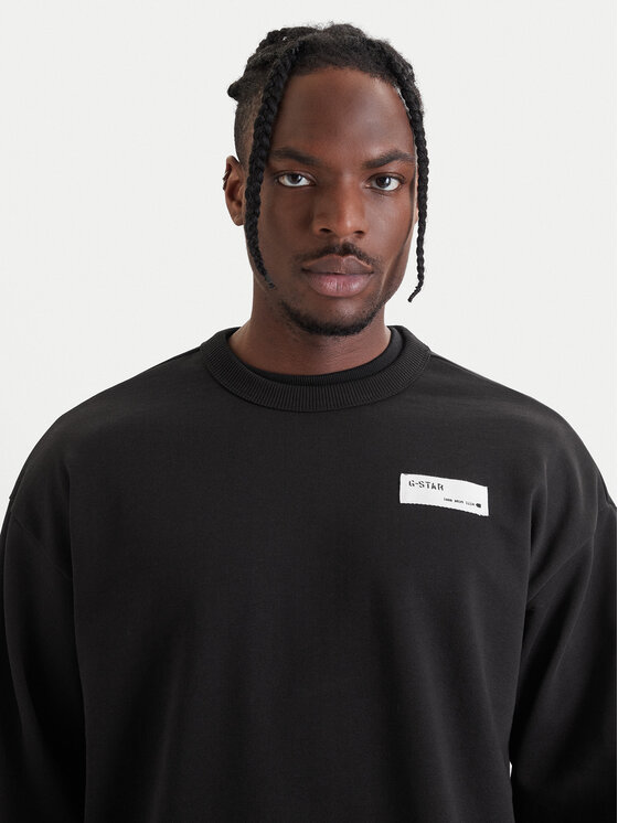 G-STAR G-Star Raw Felpa HB Badge D28660-E209 Nero Relaxed Fit