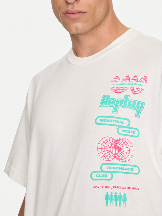 REPLAY Replay T-shirt MMG334.000.23454 Bianco Oversize