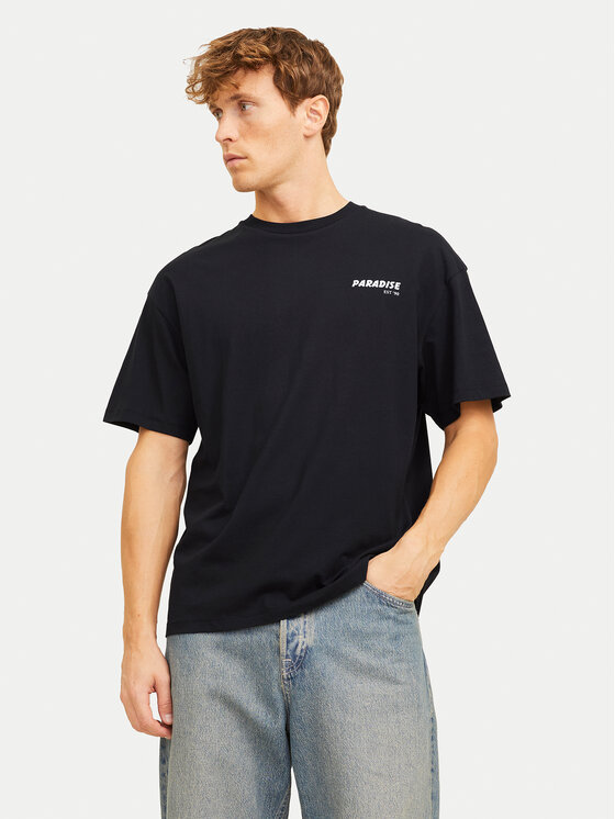 Jack & Jones Jack & Jones T-shirt Charge 12269384 Crna Relaxed Fit