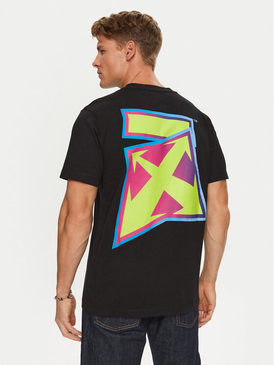 Off-White Off-White Футболка OMAA027F22JER0071070 Чорний Regular Fit