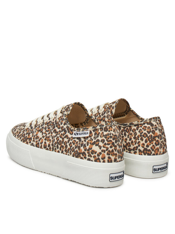 Superga Снікерcи Superga Platform Leopard Print Коричневий