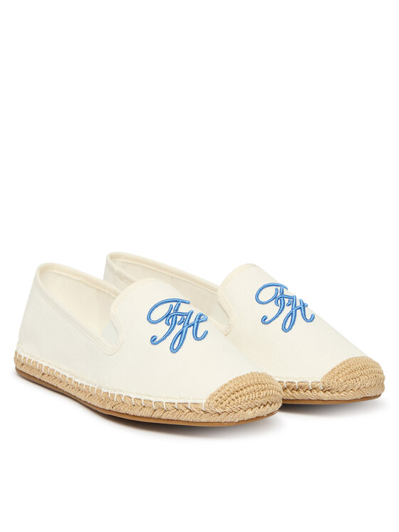 Tommy Hilfiger Espadrilky Tommy Hilfiger Th Script Summer Espadrille FW0FW09240 Bílá
