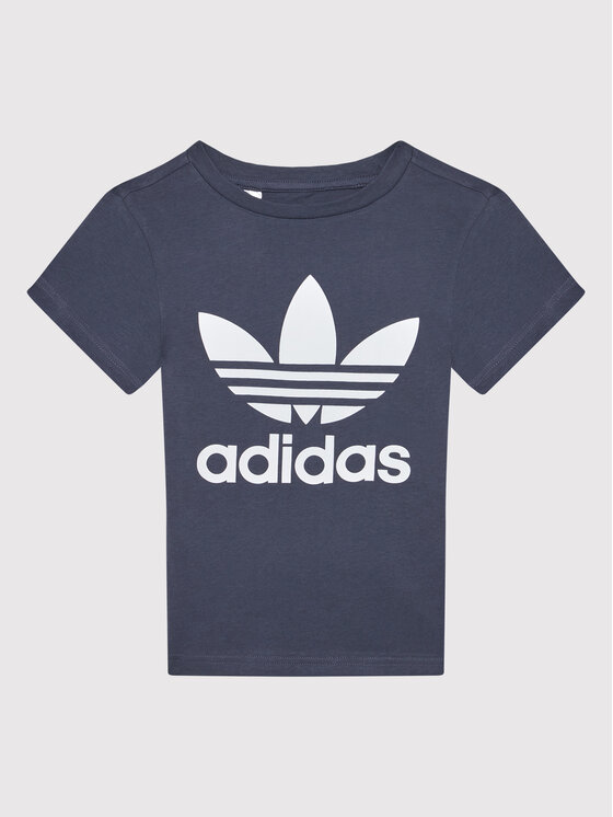 adidas adidas Футболка Trefoil HC9601 Cиній Regular Fit
