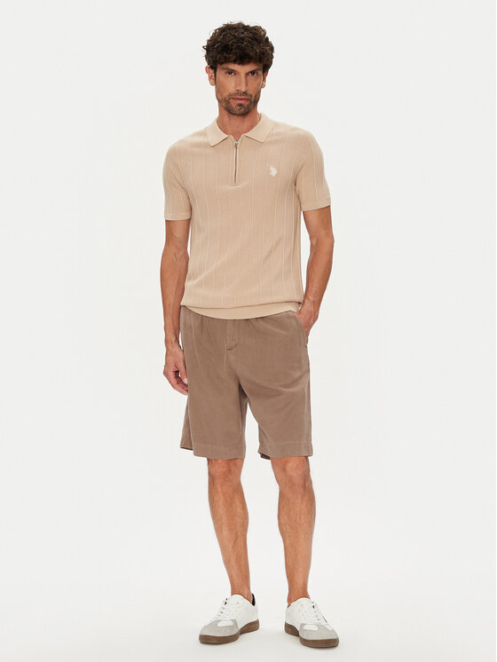U.S. Polo Assn. U.S. Polo Assn. Polo MUP3369 Beis Slim Fit