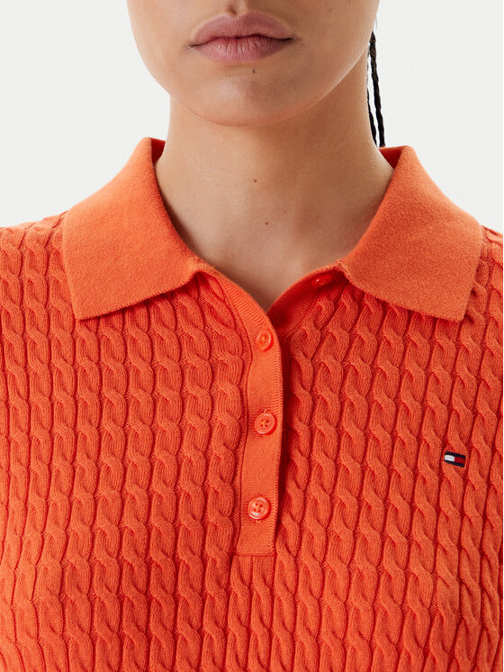 Tommy Hilfiger Tommy Hilfiger Polo Fine WW0WW41474 Narančasta Regular Fit