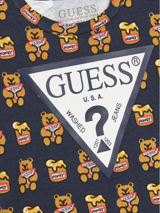 Guess Guess Футболка H1YT00 K6YW1 Чорний Regular Fit