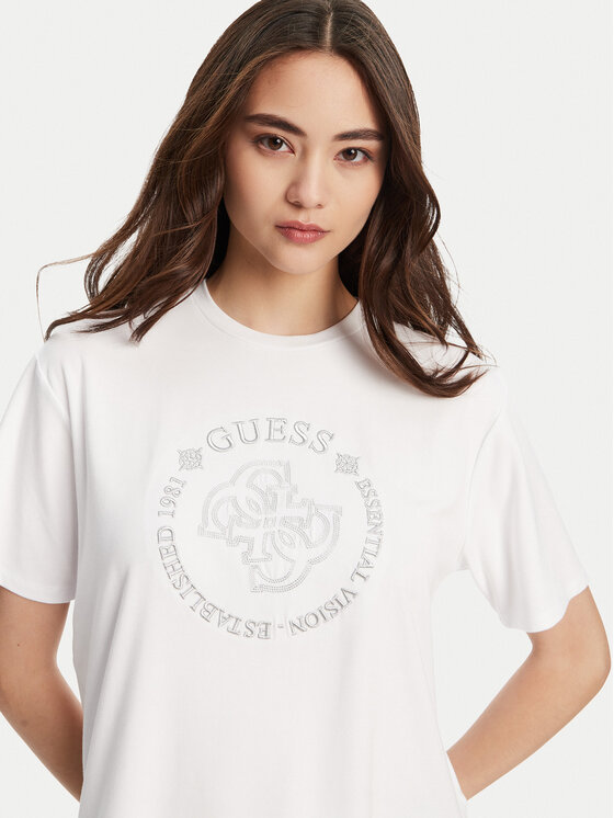 Guess Guess Camiseta V5YI05 KCOA2 Blanco Regular Fit