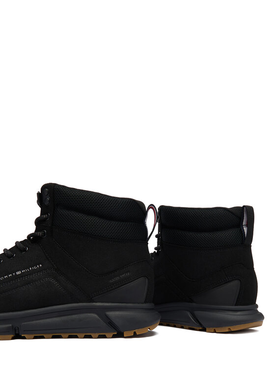 Tommy Hilfiger Kotníková obuv Tommy Hilfiger Outdoor Runner Hi Wpm FM0FM05575 Černá
