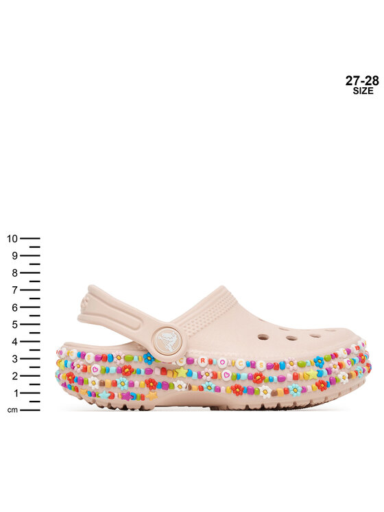Crocs Iešļūcenes Crocs Classic Beaded Band Clog 211627 Bēšs
