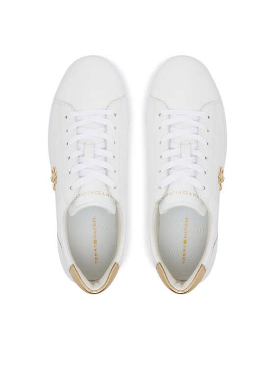 Tommy Hilfiger Sneakers Tommy Hilfiger Platform Court Sneaker Metallics FW0FW08648 Alb