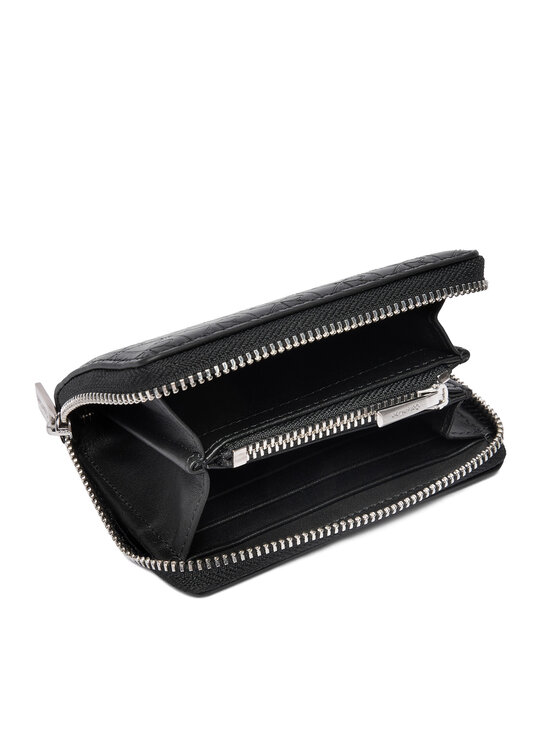 Calvin Klein Peňaženka Calvin Klein Emblem Emboss Zip Coin Pouch LV04D1087G Čierna