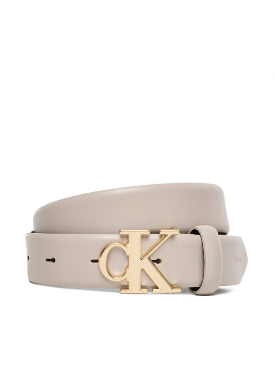 Calvin Klein Dámsky opasok Calvin Klein Ck Buckle 30Mm Fixed Belt LV04F7054G Écru