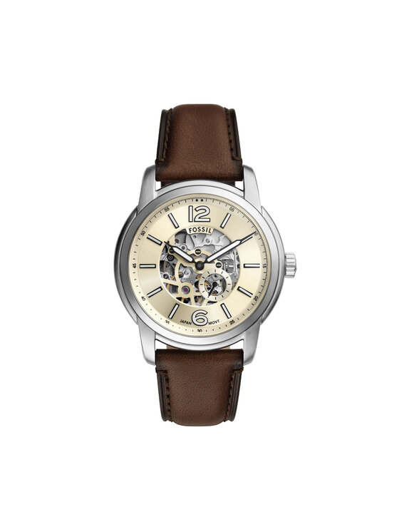 Fossil Pulkstenis Fossil Heritage Automatic Skeleton ME3264 Brūns