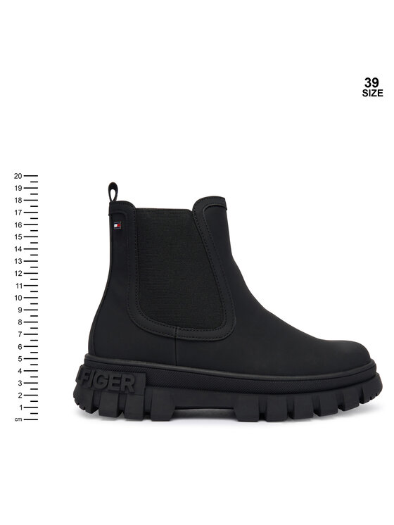 Tommy Hilfiger Členková obuv Tommy Hilfiger T3X5-34130-1355999 D Čierna