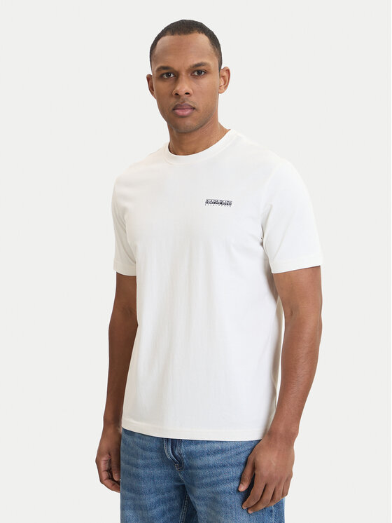 Napapijri Napapijri Camiseta S-Flint NP0A4FZZ Écru Regular Fit
