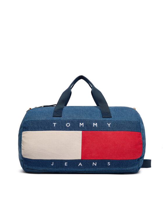 Tommy Jeans Τσάντα Σαββατοκύριακου Tommy Jeans Archive Denim Duffle AM0AM13813 Μπλε