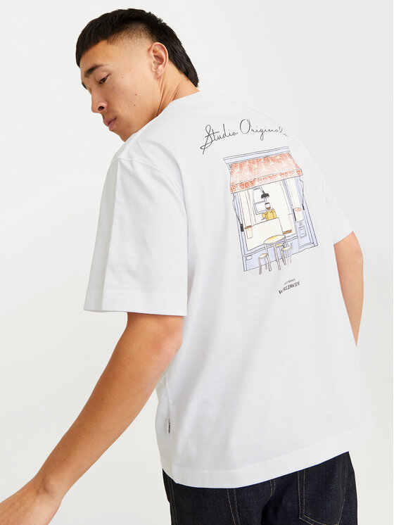 Jack & Jones Jack & Jones T-Shirt Islington 12273015 Λευκό Loose Fit