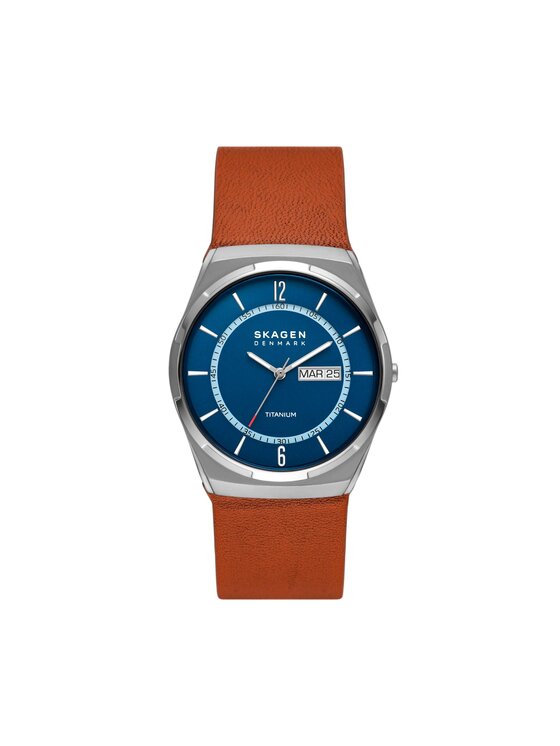 Skagen Годинник Skagen Melbye Titanium SKW6906 Коричневий