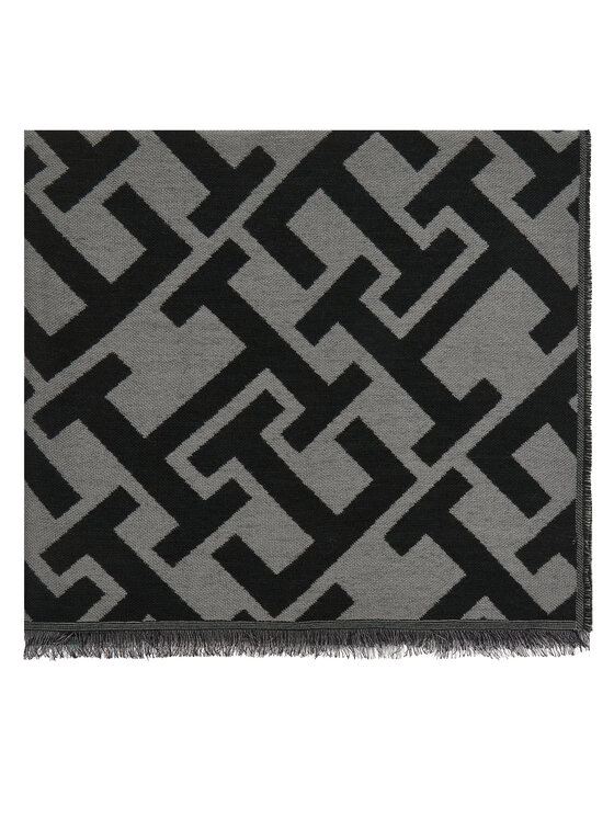 Tommy Hilfiger Fular Tommy Hilfiger Th Monogram Heavy Scarf AW0AW18051 Negru