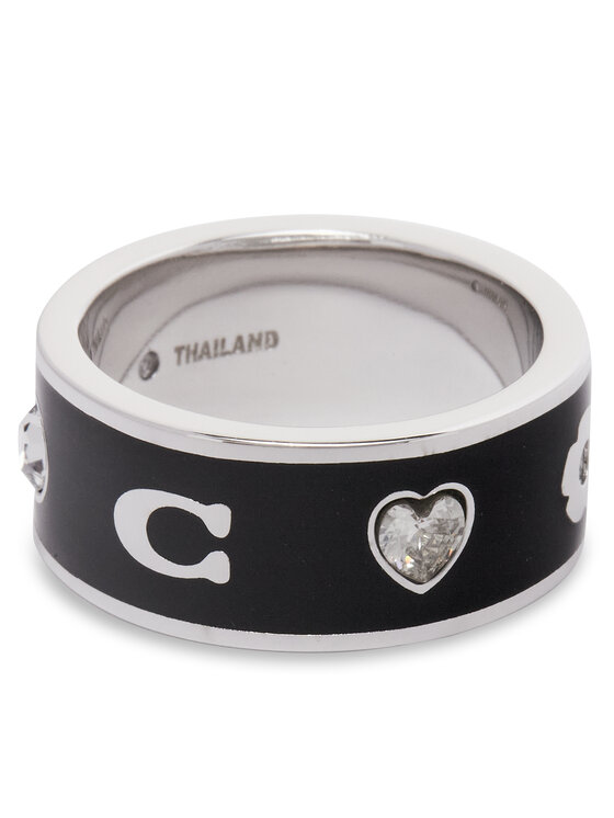 Coach Gyűrű Coach Enamel Horse & Carriage Band Ring 37479034RHO003 Ezüst