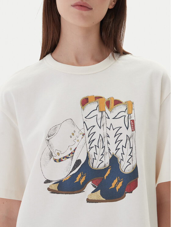 Levi's® Levi's® Camiseta Graphic Tabor 001MX-0007 Écru Regular Fit