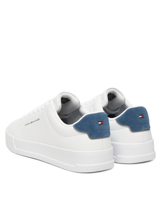 Tommy Hilfiger Snīkeri Tommy Hilfiger Th Court Lth Detail Ess FM0FM05367 Balts