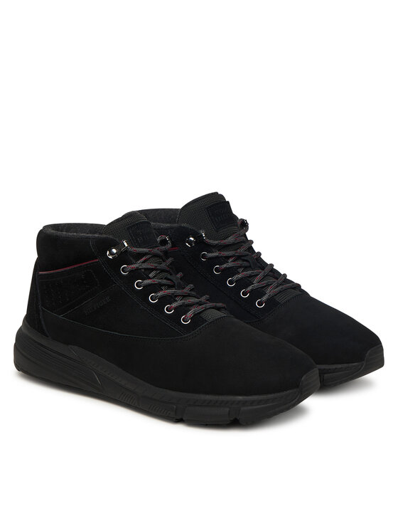 Tommy Hilfiger Gležnjarji Tommy Hilfiger Hilfiger W Nbk Sde Hybrid Boot FM0FM05609 Črna