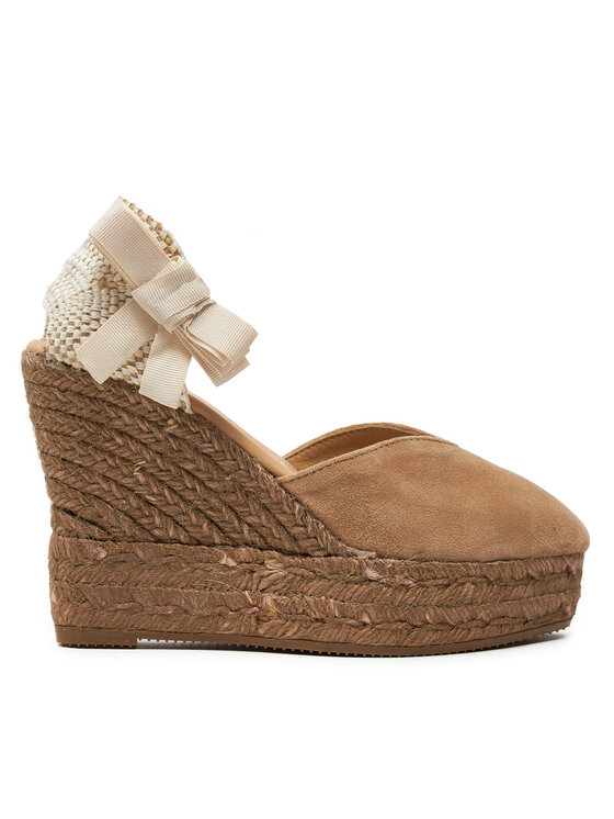 Manebi Еспадрильї Manebi Hamptons Heart-Shaped Wedge Espadrilles W 1.6 WH Бежевий