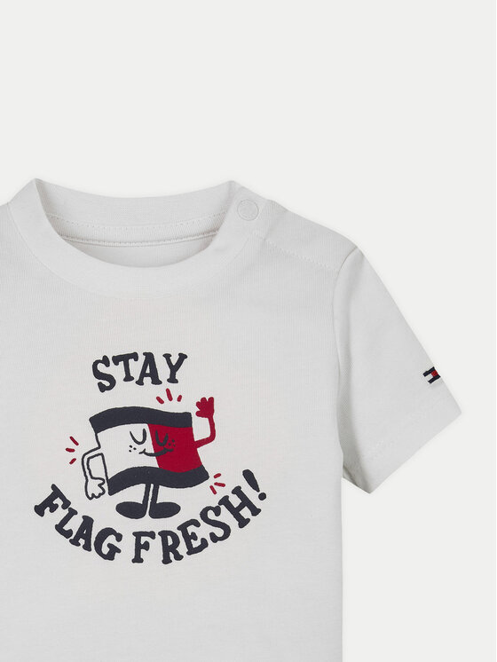 Tommy Hilfiger Tommy Hilfiger Póló Graphic KN0KN01964 Fehér Regular Fit