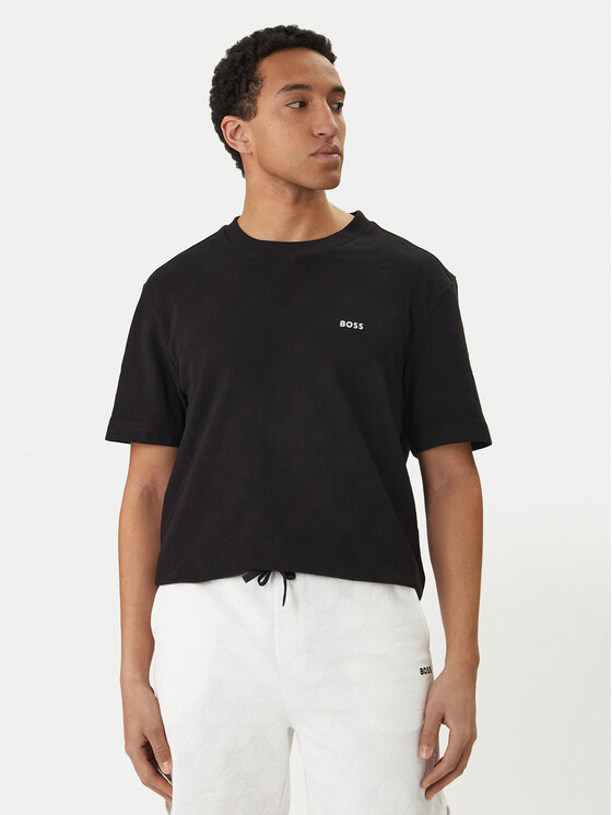 BOSS BOSS Camiseta Member 50558867 Negro Relaxed Fit