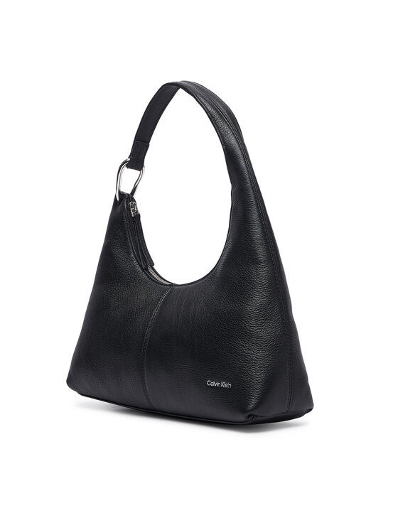 Calvin Klein Geantă Calvin Klein Slouchy Leather Shoulder Bag LV04F3657G Negru