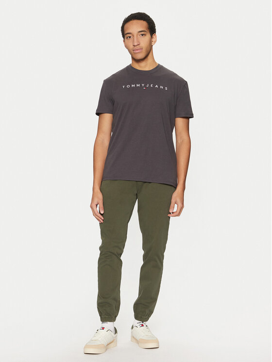 Tommy Jeans Tommy Jeans Póló Linear Logo DM0DM20744 Szürke Regular Fit