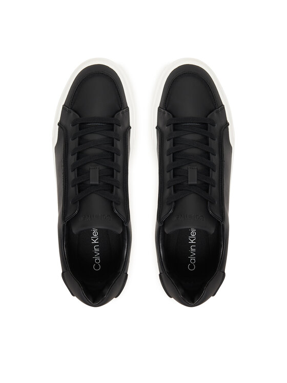Calvin Klein Superge Calvin Klein Chunky Cupsole Lace Up Lth Pinch YM0YM01454 Črna