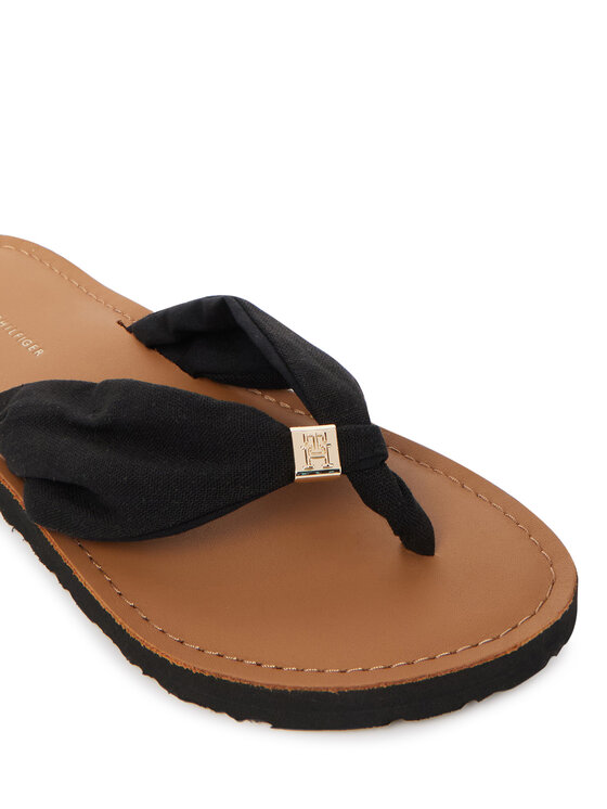 Tommy Hilfiger Japanke Tommy Hilfiger Th Ltr Footbed Summer Sandal FW0FW09194 Crna