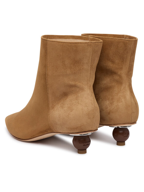 Weekend Max Mara Botki Weekend Max Mara Wkacapanna 2625796014 Brązowy