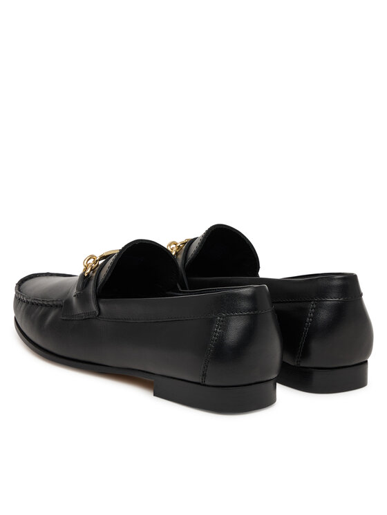 Tommy Hilfiger Lordsy Tommy Hilfiger Th Chain Leather Loafer FW0FW08956 Čierna