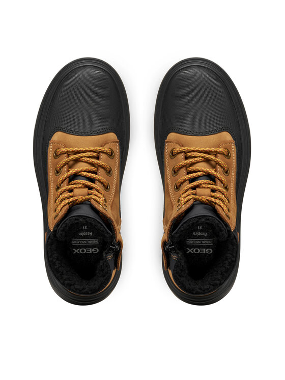 Geox Šnurovacia obuv Geox J Kiddartah Wpf J56MLB 032FU C0275 S Hnedá