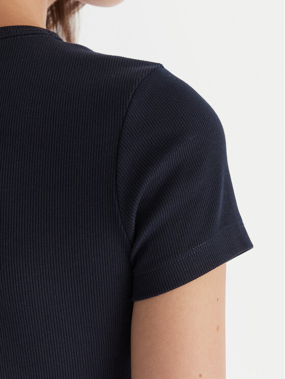 Tommy Jeans Tommy Jeans Majica Badge DW0DW17881 Mornarsko modra Slim Fit