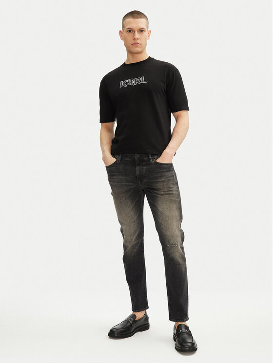 KARL LAGERFELD KARL LAGERFELD Majica 755156 552235 Črna Regular Fit