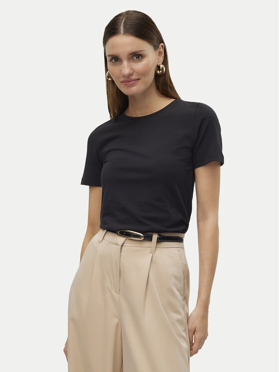 Vero Moda Vero Moda T-Shirt Lulu 10323755 Μαύρο Regular Fit