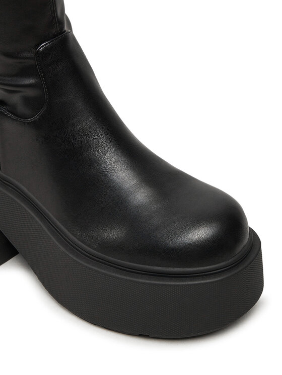 Buffalo Cizme Buffalo Vicious Stretch Overknee 1223076 Negru