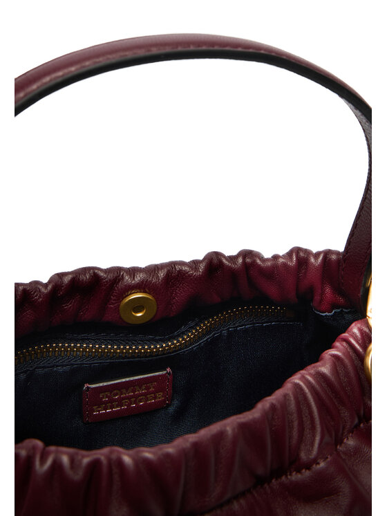 Tommy Hilfiger Borsetta Tommy Hilfiger Soft Leather Mini Crossover AW0AW18306 Bordeaux