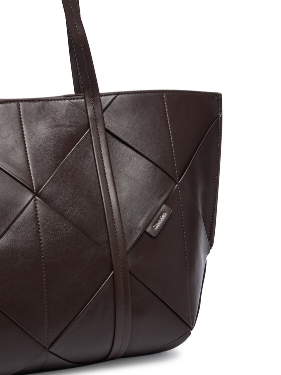 Calvin Klein Ročna torba Calvin Klein Woven Medium Carryall LV04F3548G Rjava