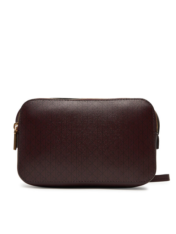 Calvin Klein Borsetta Calvin Klein Emblem Aop Elongated Camera Bag LV04F3268G Bordeaux