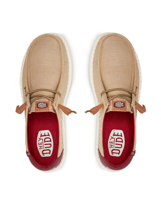 Hey Dude Pusbačiai Hey Dude Wendy Chambray Boho 40729-255 Smėlio