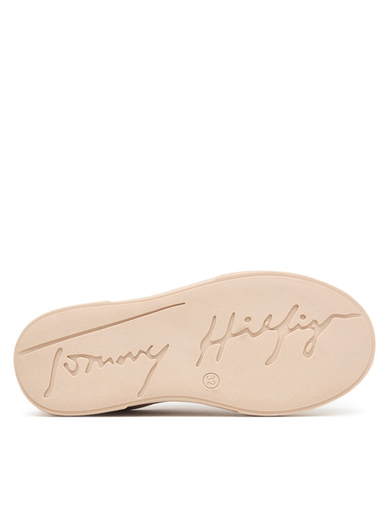 Tommy Hilfiger Αθλητικά Tommy Hilfiger Low Cut Lace-Up Sneaker T3A9-35086-0315 S Ανοιχτό μπεζ