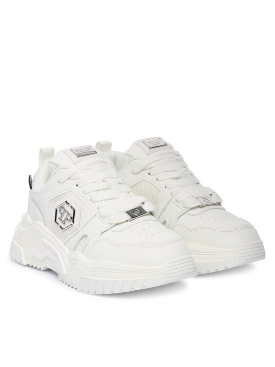 PHILIPP PLEIN Снікерcи PHILIPP PLEIN New Predator FAES USC0837 PTE003N Білий
