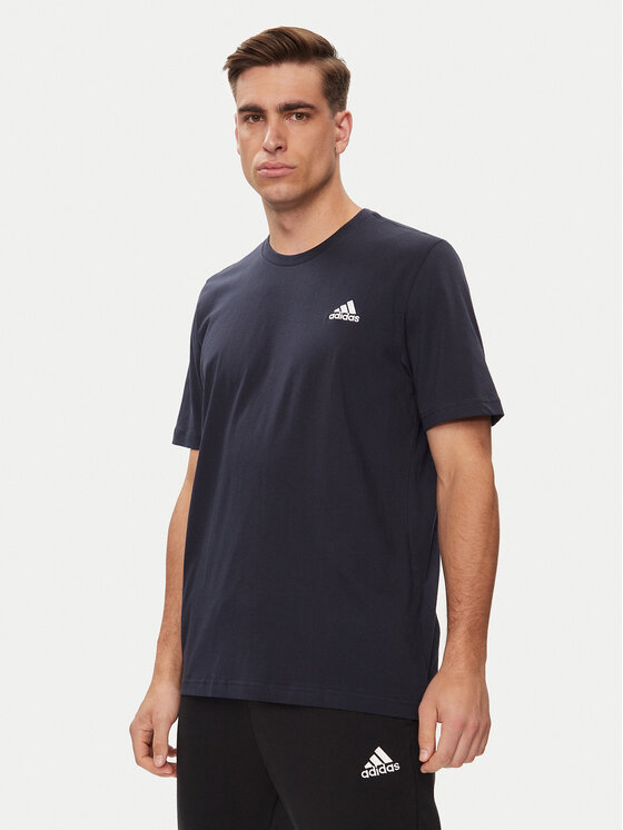 adidas adidas Футболка Essentials Single Jersey Embroidered Small Logo T-Shirt HY3404 Голубий Regular Fit