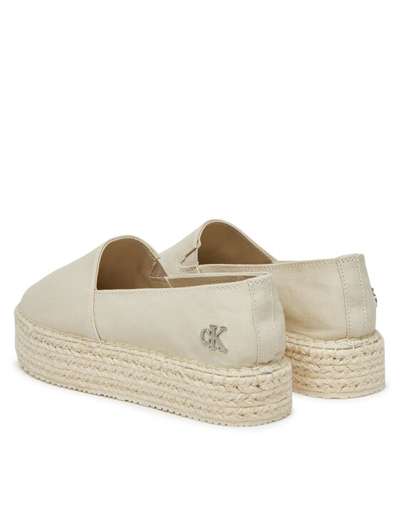 Calvin Klein Jeans Espadrillas Calvin Klein Jeans Flatform Esdparille Mg/Hdw YW0YW01737 Écru