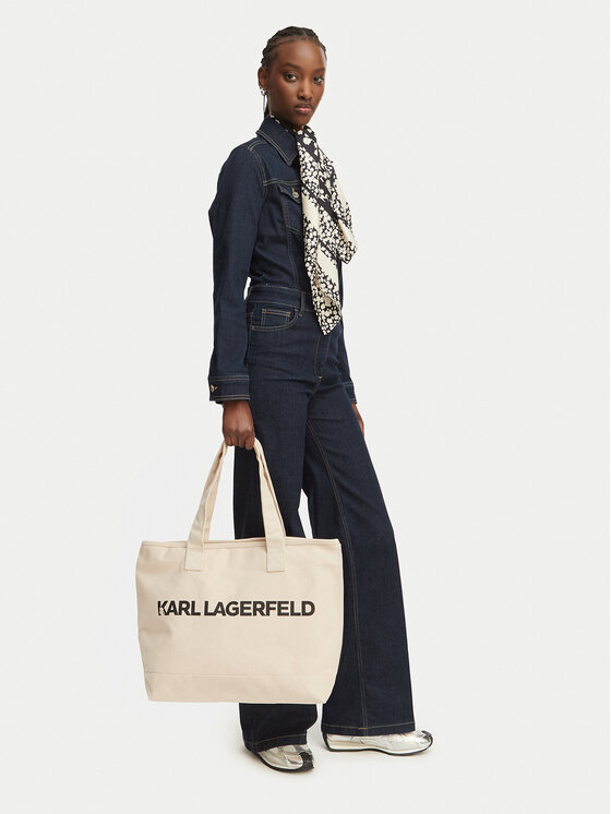 KARL LAGERFELD Torebka KARL LAGERFELD B2W50099 Kremowy